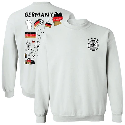 Women's Vive La Fete  White Germany National Team Impressions Artwork Pullover Sweatshirt