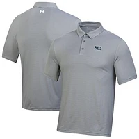 Men's Under Armour Gray Jackson State Tigers T2 Green Bridge Stripe Polo