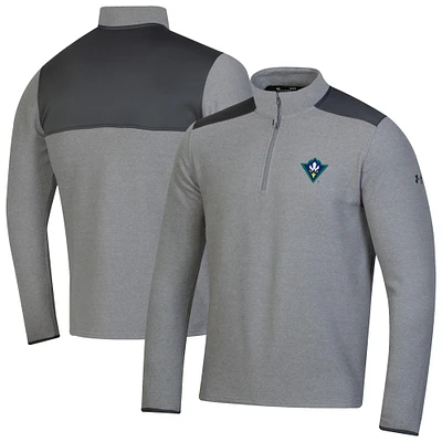 Men's Under Armour  Gray UNC Wilmington Seahawks CGI Microfleece Quarter-Zip Jacket