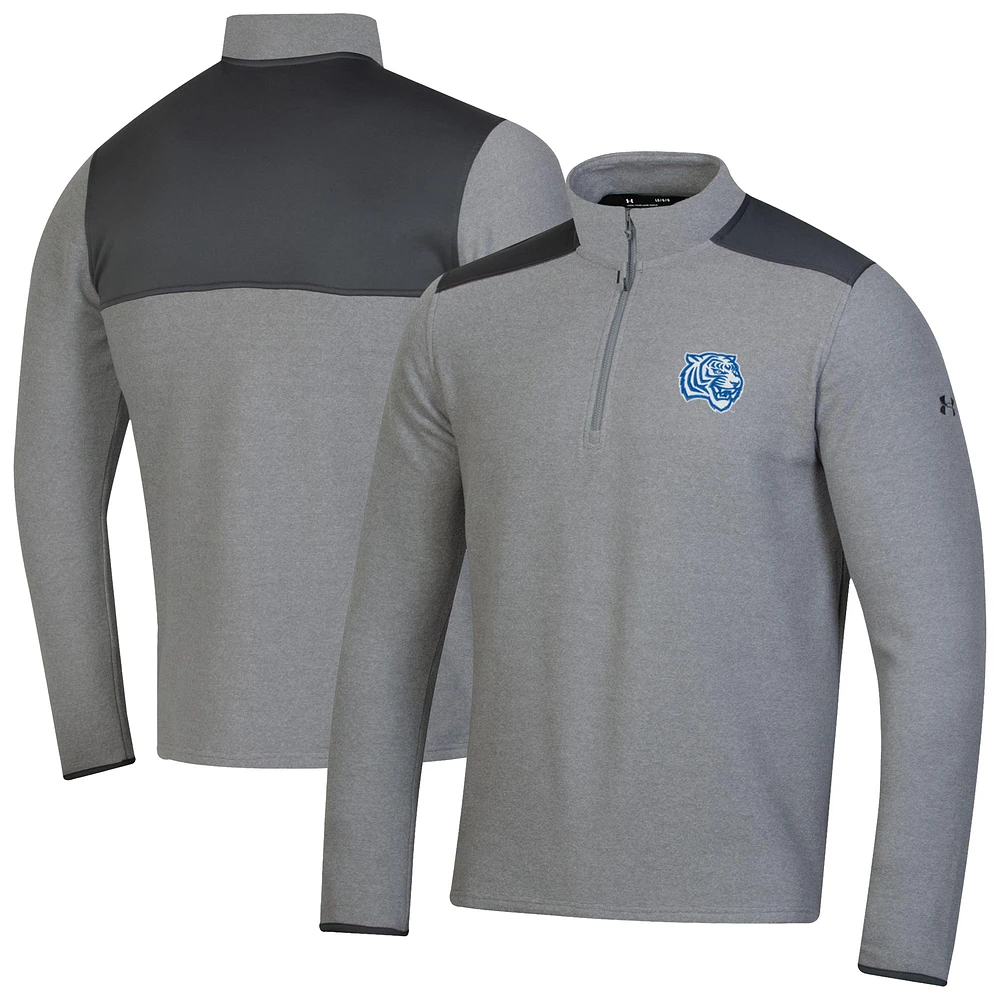 Men's Under Armour Gray Tennessee State Tigers CGI Microfleece Quarter-Zip Jacket