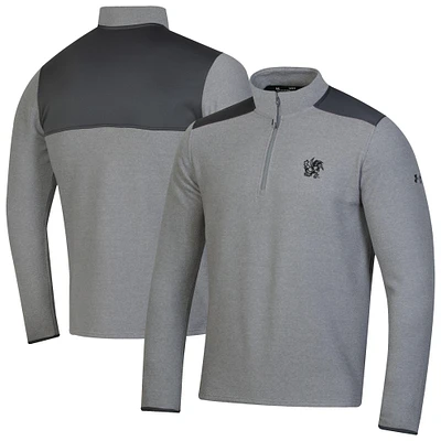 Men's Under Armour Gray South Carolina Gamecocks CGI Microfleece Quarter-Zip Jacket