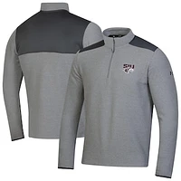 Men's Under Armour  Gray Southern Illinois Salukis CGI Microfleece Quarter-Zip Jacket
