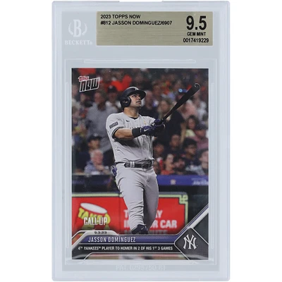 Jasson Domínguez New York Yankees 2023 Topps Now 4th Yankees Player to Homer in 2 of His 1st 3 Games #812 BGS Authenticated 9.5 Rookie Card