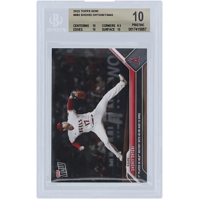 Shohei Ohtani Los Angeles Angels 2023 Topps Now 1st Player In MLB History With 40 HR & 10 Wins #683 BGS Authenticated 10 Card - 10,9.5,10,10 Subgrades