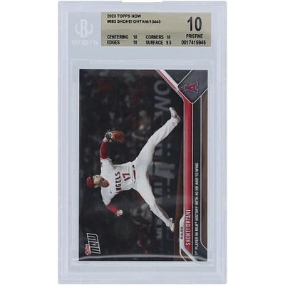 Shohei Ohtani Los Angeles Angels 2023 Topps Now 1st Player In MLB History With 40 HR & 10 Wins #683 BGS Authenticated 10 Card - 10,10,10,9.5 Subgrades