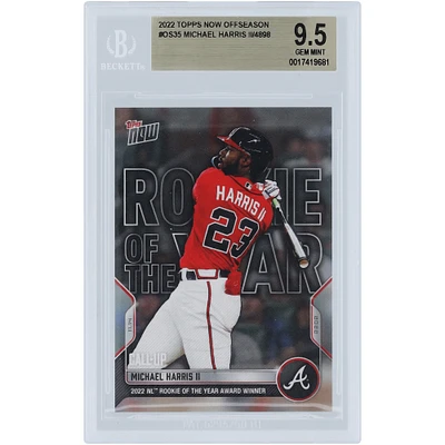 Michael Harris II Atlanta Braves 2022 Topps Now Offseason '22 NL Rookie of the Year Winner #OS-35 BGS Authenticated 9.5 Rookie Card