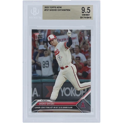 Shohei Ohtani Los Angeles Angels 2023 Topps Now League Lead Tying 43rd HR of 2023 is Grand Slam #727 BGS Authenticated 9.5 Card