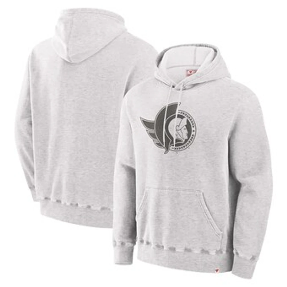 Men's Fanatics Gray Ottawa Senators Made Canada Fleece Pullover Hoodie