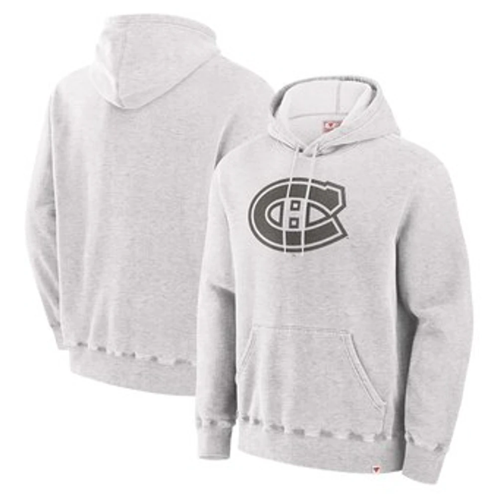 Men's Fanatics Gray Montreal Canadiens Made Canada Fleece Pullover Hoodie