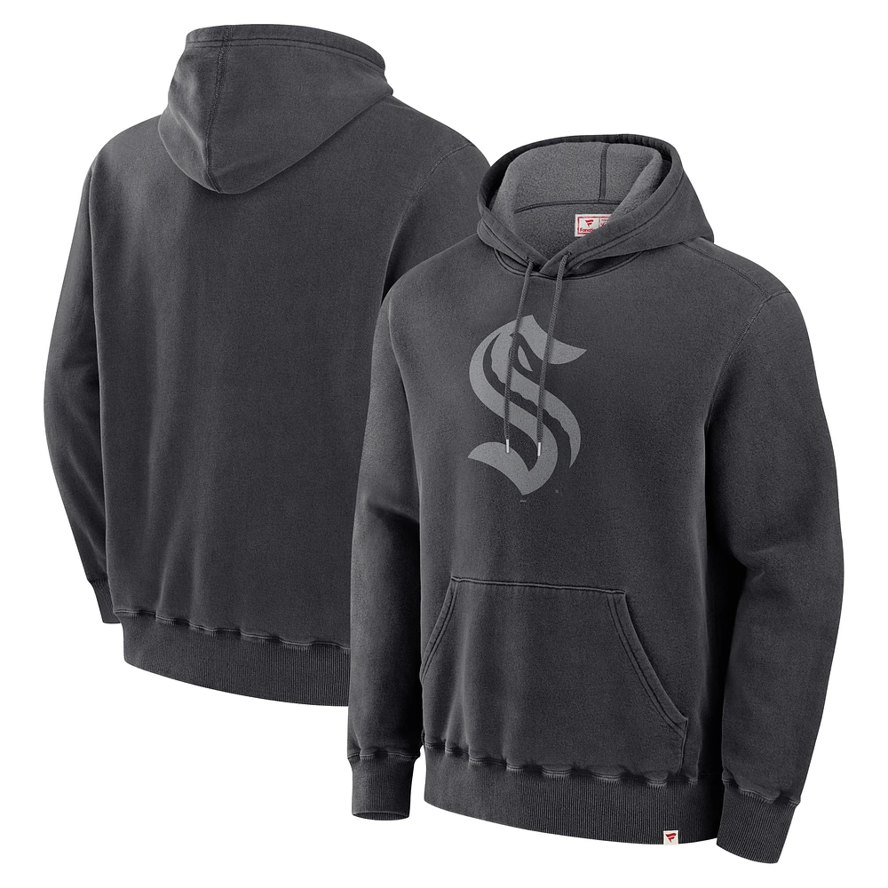 Men's Fanatics Black Seattle Kraken Made Canada Fleece Pullover Hoodie