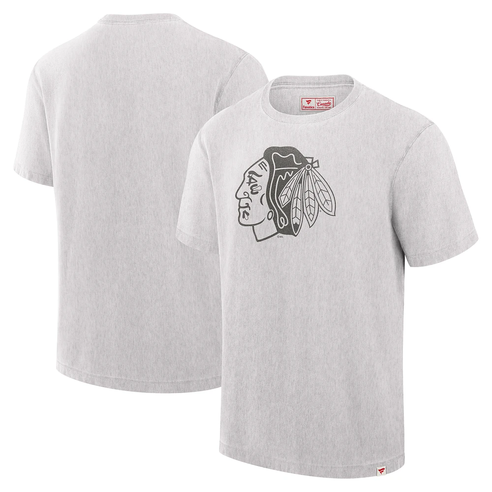 Men's Fanatics Gray Chicago Blackhawks Made Canada T-Shirt