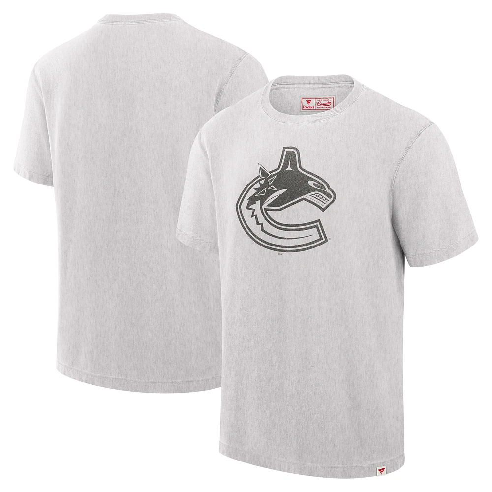 Men's Fanatics Gray Vancouver Canucks Made Canada T-Shirt