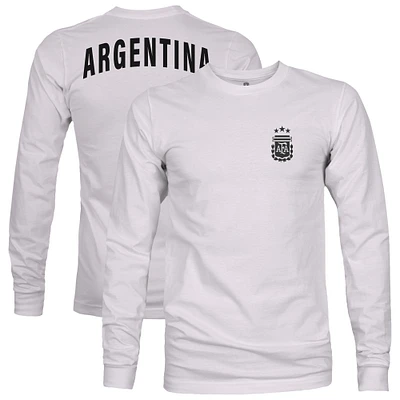Men's 1863FC  Gray Argentina National Team Back Arch Long Sleeve T-Shirt