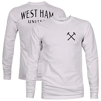 Men's 1863FC  Gray West Ham United Back Team Arch Long Sleeve T-Shirt