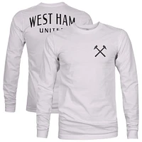 Men's 1863FC  Gray West Ham United Back Team Arch Long Sleeve T-Shirt