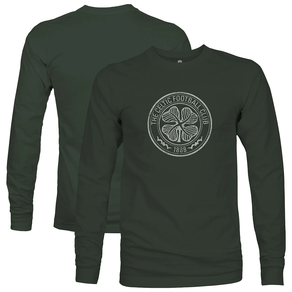 Men's 1863FC Forest Green Celtic Mono Badge Long Sleeve T-Shirt