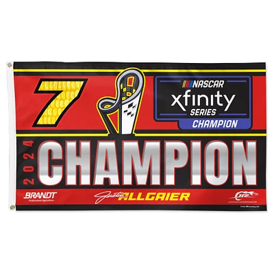 WinCraft Justin Allgaier 2024 NASCAR Xfinity Series Champion On Track Celebration 3' x 5' Single-Sided Deluxe Flag