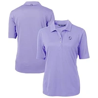 Women's Cutter & Buck  Lavender New York Yankees Virtue Eco Pique Recycled Half-Sleeve Polo