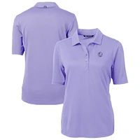 Women's Cutter & Buck  Lavender New York Yankees Virtue Eco Pique Recycled Half-Sleeve Polo