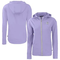 Women's Cutter & Buck Lavender Philadelphia Phillies Daybreak Eco Recycled Full-Zip Hoodie