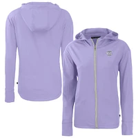 Women's Cutter & Buck Lavender Philadelphia Phillies Daybreak Eco Recycled Full-Zip Hoodie