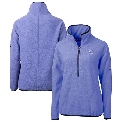 Women's Cutter & Buck  Lavender Philadelphia Phillies Cascade Eco Fleece Half-Zip Jacket