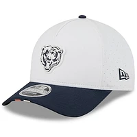 Youth New Era  White/Navy Chicago Bears 2025 NFL Training Camp A-Frame 9FORTY Adjustable Hat
