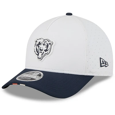 Youth New Era  White/Navy Chicago Bears 2025 NFL Training Camp A-Frame 9FORTY Adjustable Hat