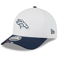 Youth New Era  White/Navy Denver Broncos 2025 NFL Training Camp A-Frame 9FORTY Adjustable Hat