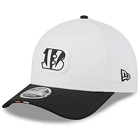 Youth New Era  White/Black Cincinnati Bengals 2025 NFL Training Camp A-Frame 9FORTY Adjustable Hat