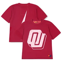 Women's Aviator Nation Crimson Oklahoma Sooners Tri-Blend Boyfriend T-Shirt