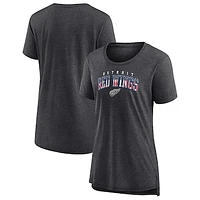Women's Gray Detroit Red Wings Proud Tri-Blend T-Shirt