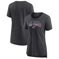 Women's Gray Detroit Red Wings Proud Tri-Blend T-Shirt