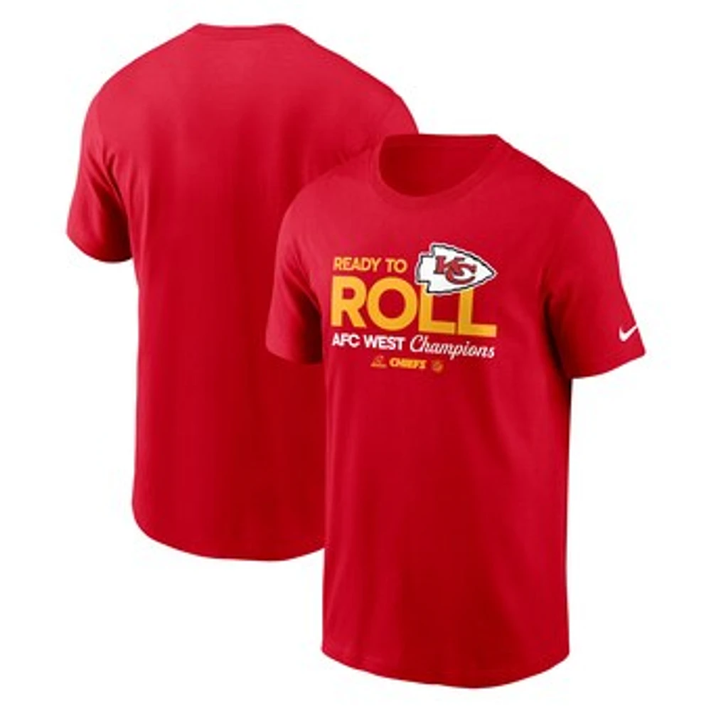 Men's Nike Red Kansas City Chiefs 2024 AFC West Division Champions Locker Room Trophy Collection T-Shirt