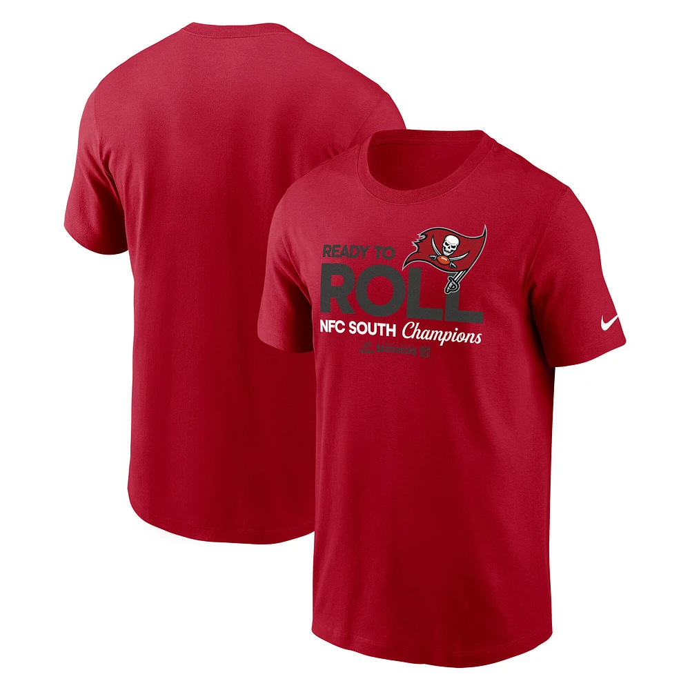 Men's Nike  Red Tampa Bay Buccaneers 2024 NFC South Division Champions Locker Room Trophy Collection T-Shirt