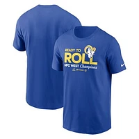 Men's Nike Royal Los Angeles Rams 2024 NFC West Division Champions Locker Room Trophy Collection T-Shirt