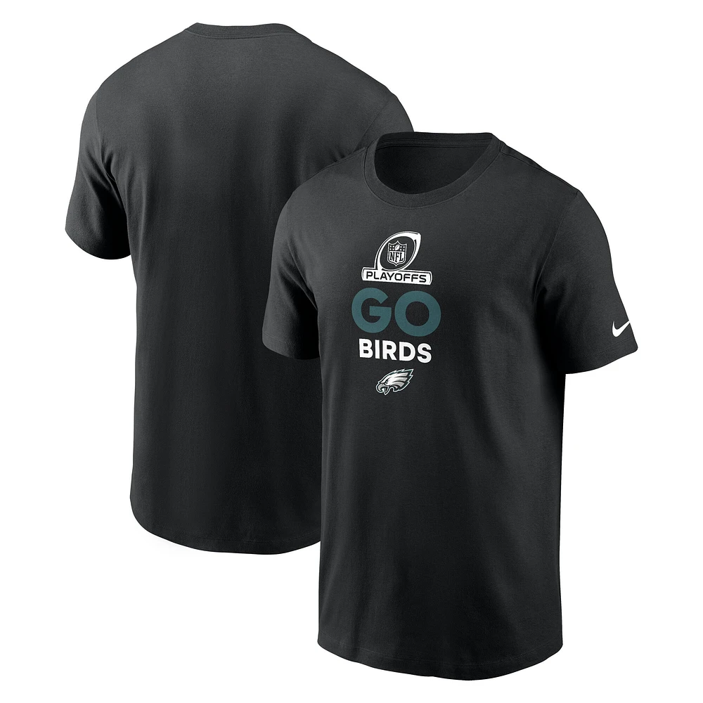 Men's Nike Black Philadelphia Eagles 2024 NFL Playoffs T-Shirt