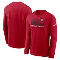 Men's Nike  Red Tampa Bay Buccaneers 2024 NFC South Division Champions Locker Room Trophy Collection Long Sleeve T-Shirt