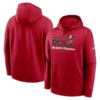 Men's Nike  Red Tampa Bay Buccaneers 2024 NFC South Division Champions Locker Room Trophy Collection Pullover Hoodie