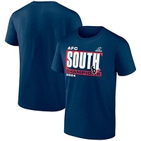 Men's Fanatics  Navy Houston Texans 2024 AFC South Division Champions Conquer T-Shirt