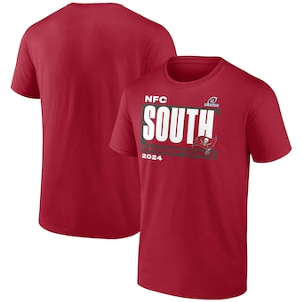 Men's Fanatics  Red Tampa Bay Buccaneers 2024 NFC South Division Champions Conquer T-Shirt