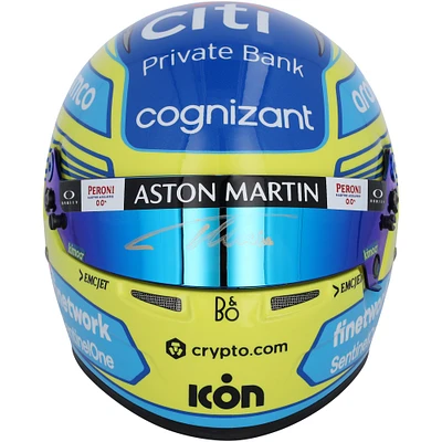 Fernando Alonso Aston Martin Autographed 1:2 Scale Formula 1 Mini Helmet - BAS