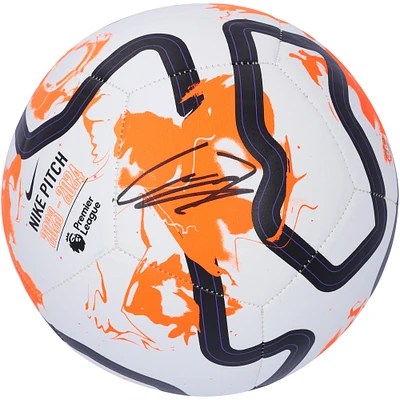 Alejandro Garnacho Manchester United Autographed Nike White/Orange Soccer Ball - BAS