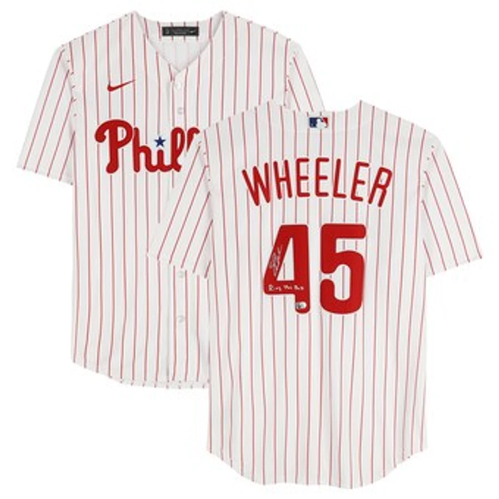 Zack Wheeler Philadelphia Phillies Autographed Nike White Replica Jersey with "Ring The Bell" Inscription