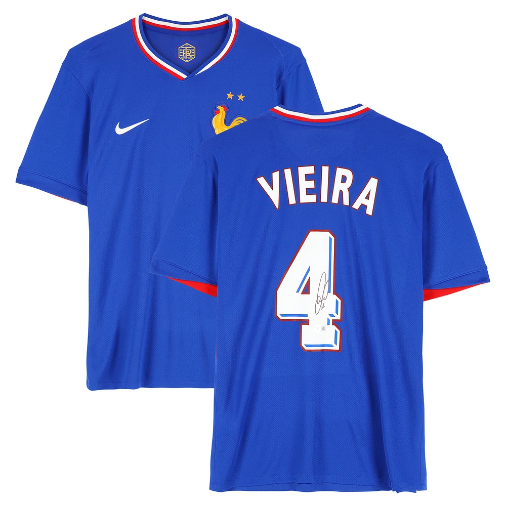 Patrick Vieira France National Team Autographed 2024 Blue Home Nike Jersey - BAS