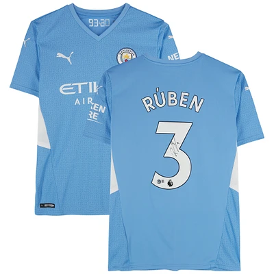 Rúben Dias Manchester City Autographed 2021-22 Light Blue Home Puma Jersey - BAS