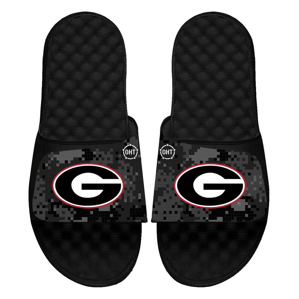 Youth ISlide Black Georgia Bulldogs Digi Camo Slide Sandals