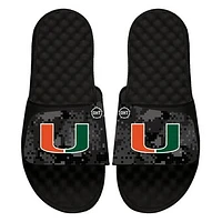 Youth ISlide  Black Miami Hurricanes Digi Camo Slide Sandals
