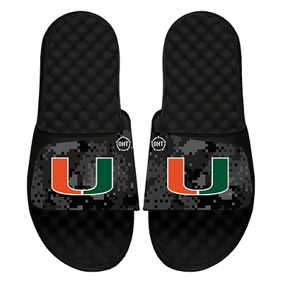 Youth ISlide  Black Miami Hurricanes Digi Camo Slide Sandals