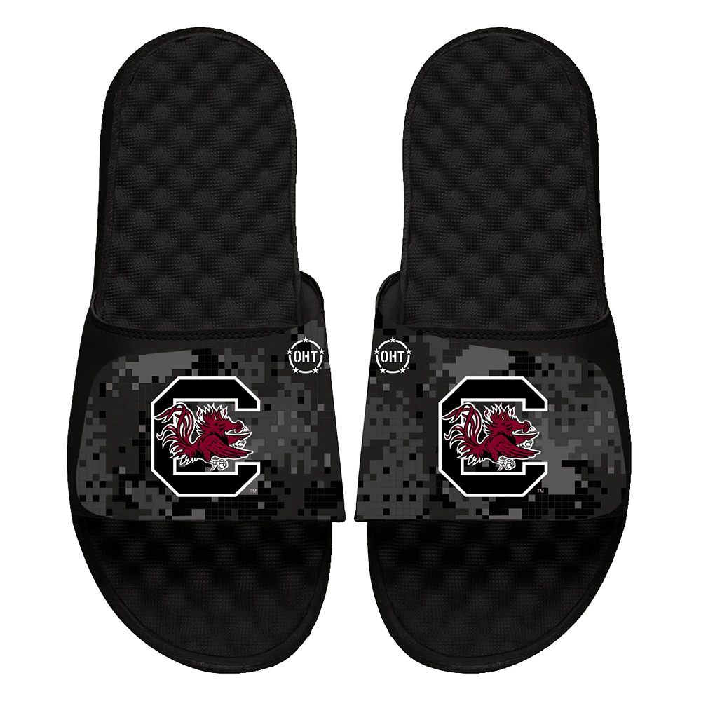 Youth ISlide Black South Carolina Gamecocks Digi Camo Slide Sandals